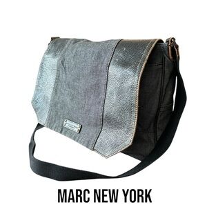 MARC NEW YORK Designer Modern Shoulder Bag | Grey/Black